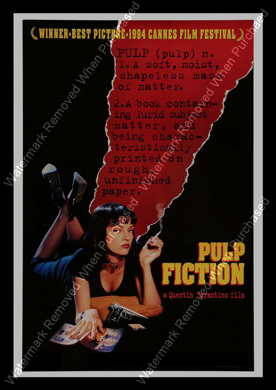 Pulp Fiction (1984) Movie Poster  A4 / A3 Instant Delivery