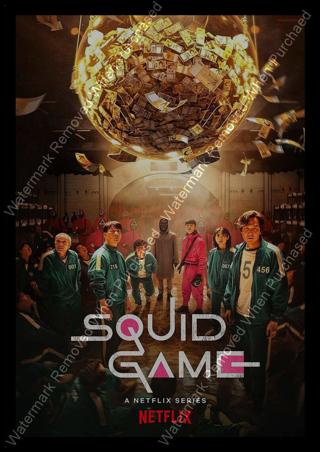 Squid Game (2021) Movie Poster A4 / A3 Instant jpeg Download