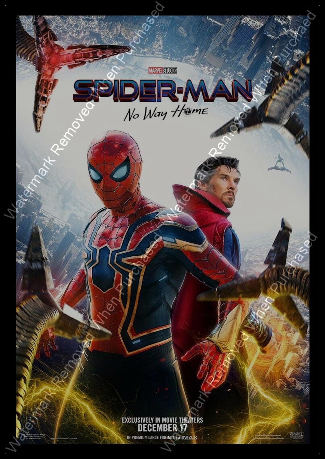 Spide-Man No Way Home (2021) Movie Poster For Home Printing