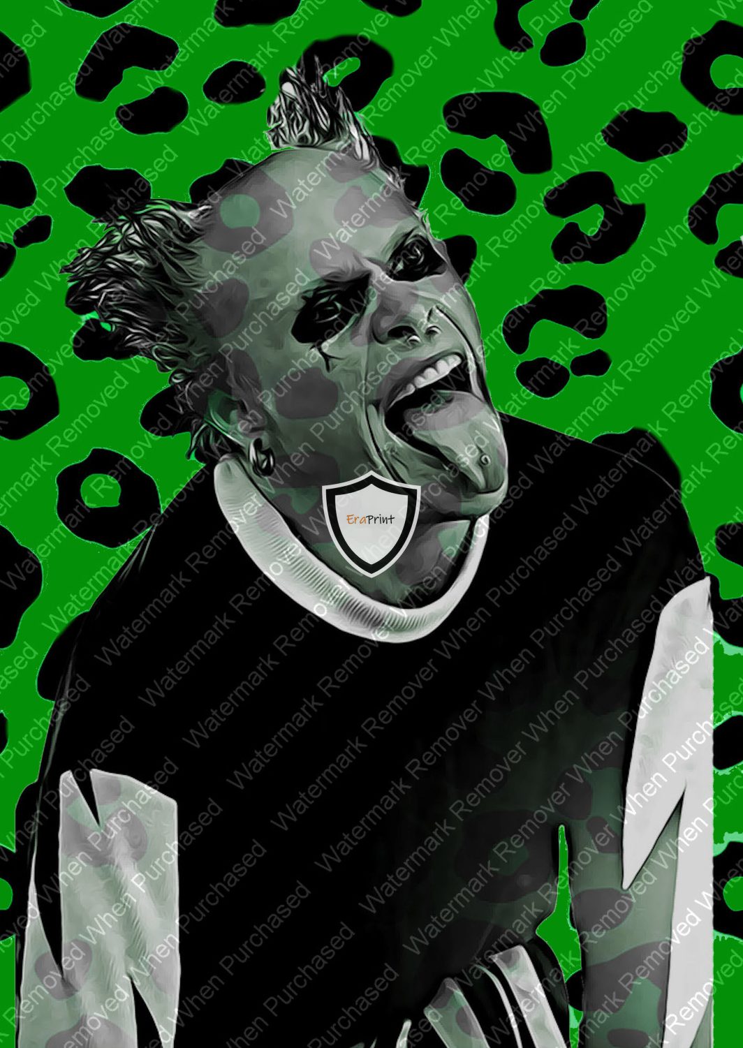 Keith Flint Prodigy Leopard Print Art A4 A3 Photo jpg Download