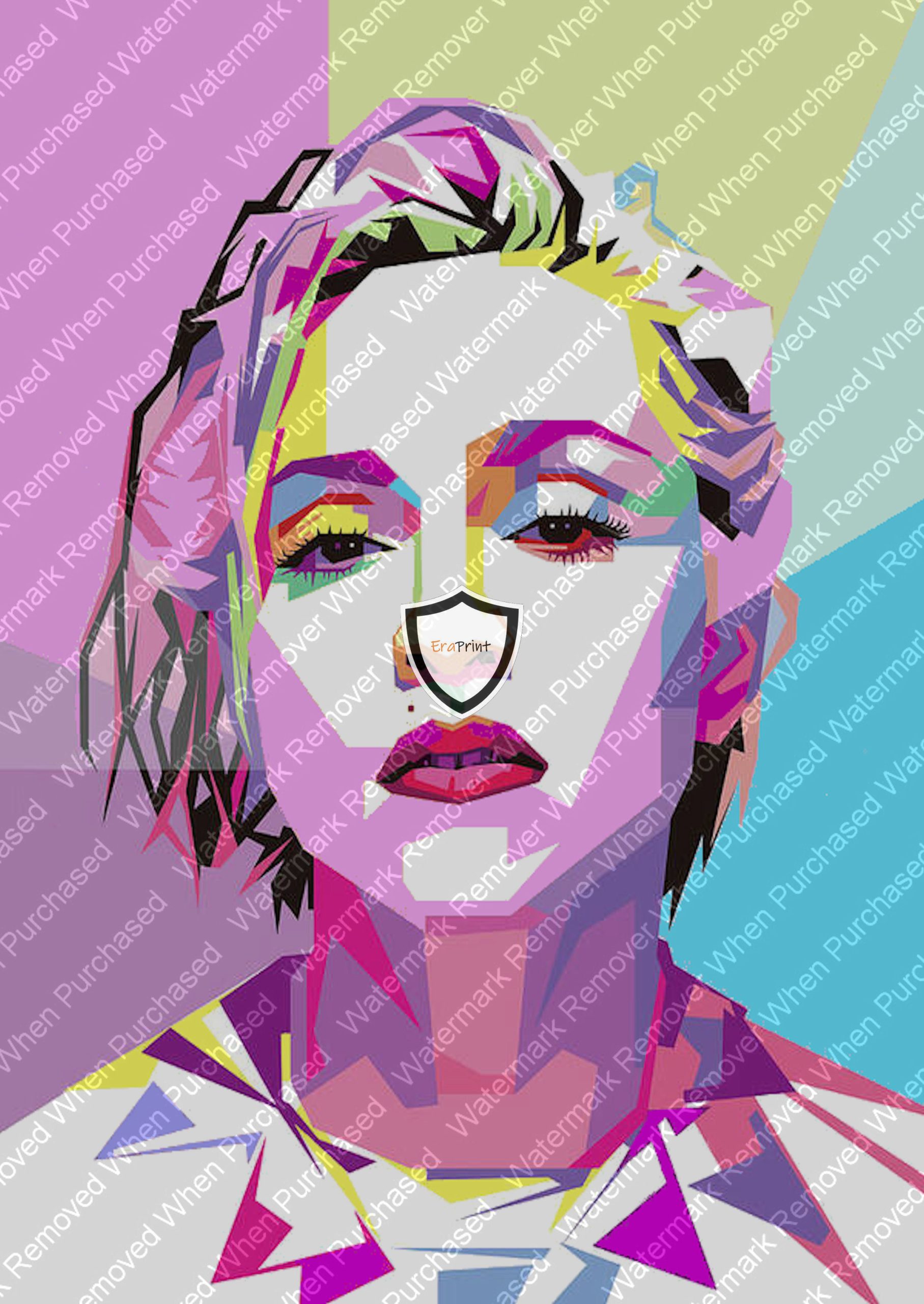 Madonna PinkYellow Blue Art Print A4 A3 Photo jpg Download