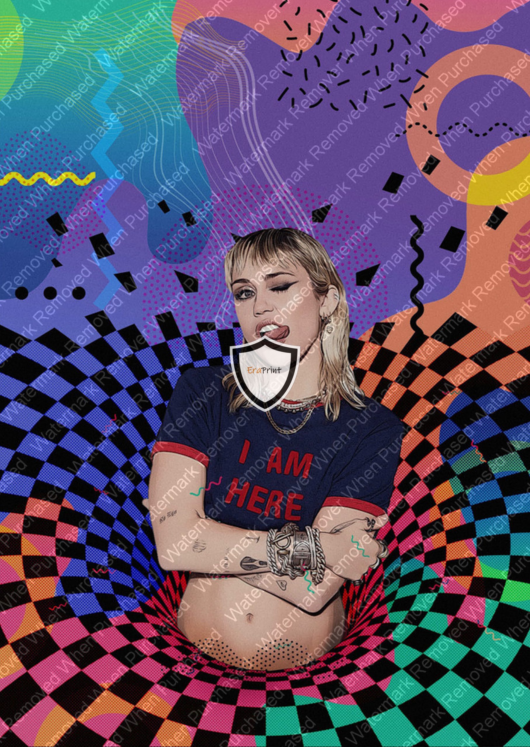 Miley Cyrus pop Art A4 A3 Photo jpg Download Print At Home