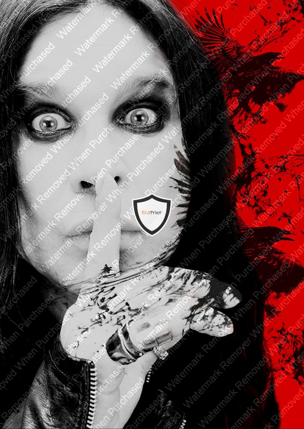 Ozzie Osbourne Poster Distressed Crows A4 A3 Photo jpg Download