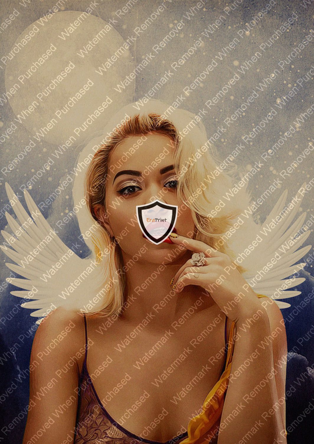 Rita Ora Angel Wings Moonlight A4 A3 Photo jpg Download