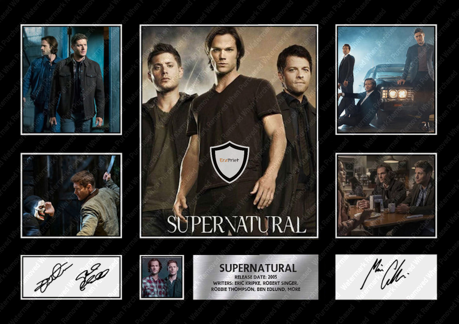 Supernatural TV Series Limited Edition Signed A4 Reprint jpg Download