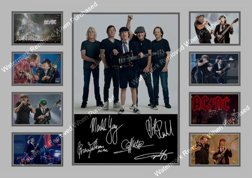 ACϟDC Signed A4 Photo Print Instant Self Print Jpeg Download