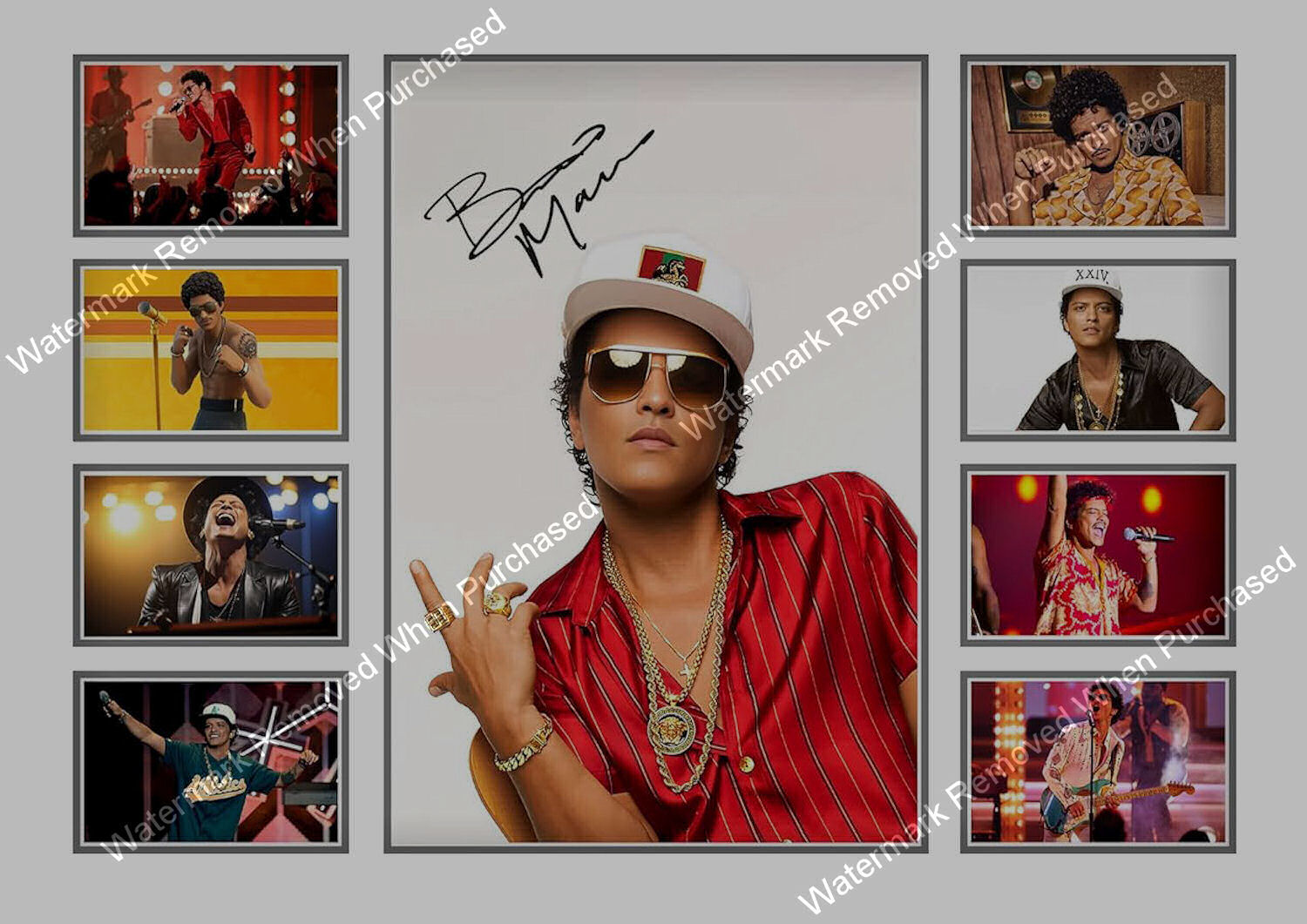 Bruno Mars Signed Instant Self Print Jpeg Download For A4 Printing