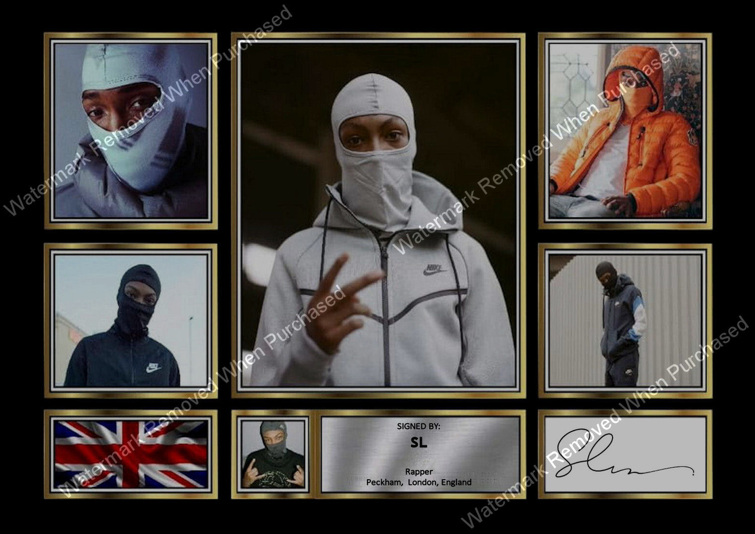 SL British Rapper Signed Instant Self Print Jpeg Download For A4 Printing