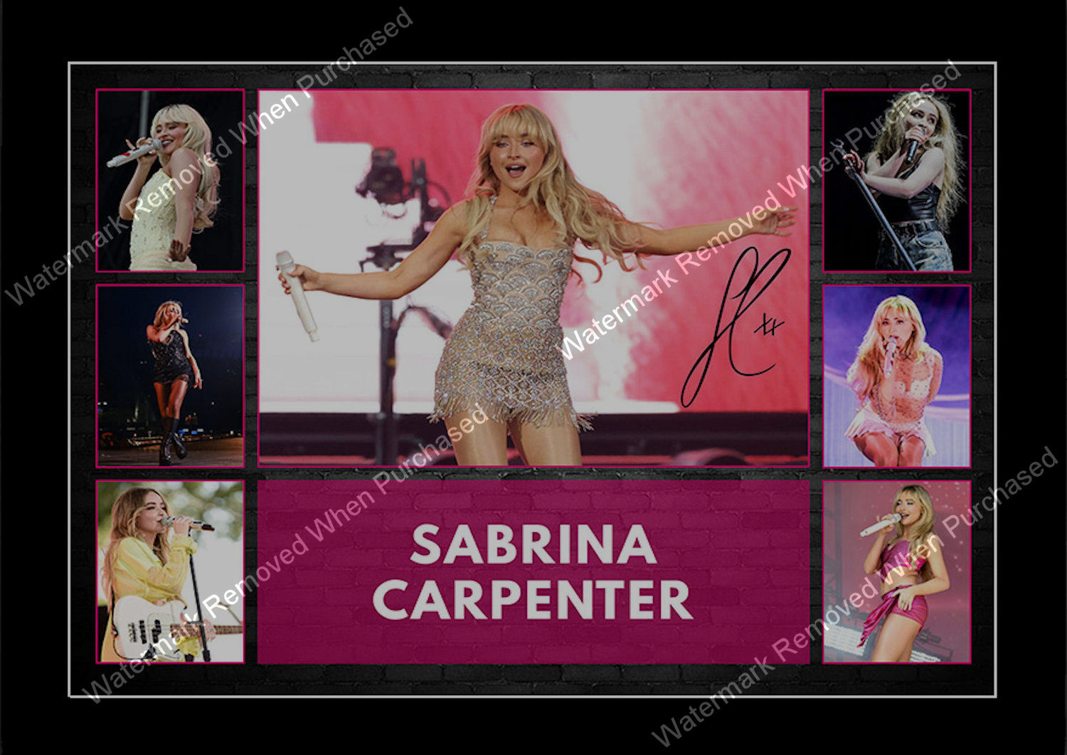 Sabrina Carpenter Signed A4 Photo Print Instant Download For Home Printing