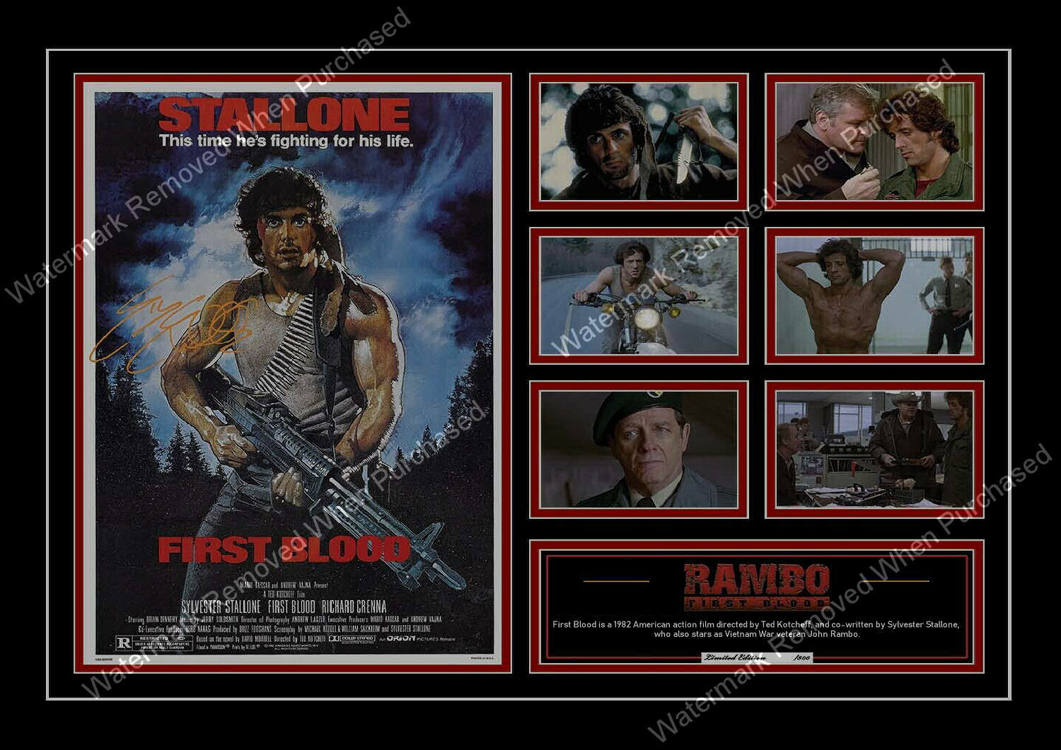 Sylvester Stallone 7 Movie Signed Print Designs Multi Buy MEGA Offer Rocky Rambo Jpeg Downloads - Image 5