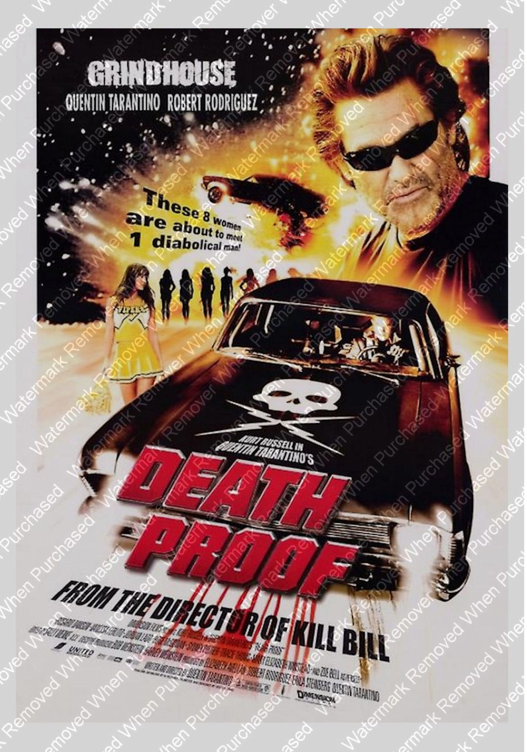 Death Proof (2007) Two Downloadable Kurt Russell Art Print A3 & A4 Print Designs