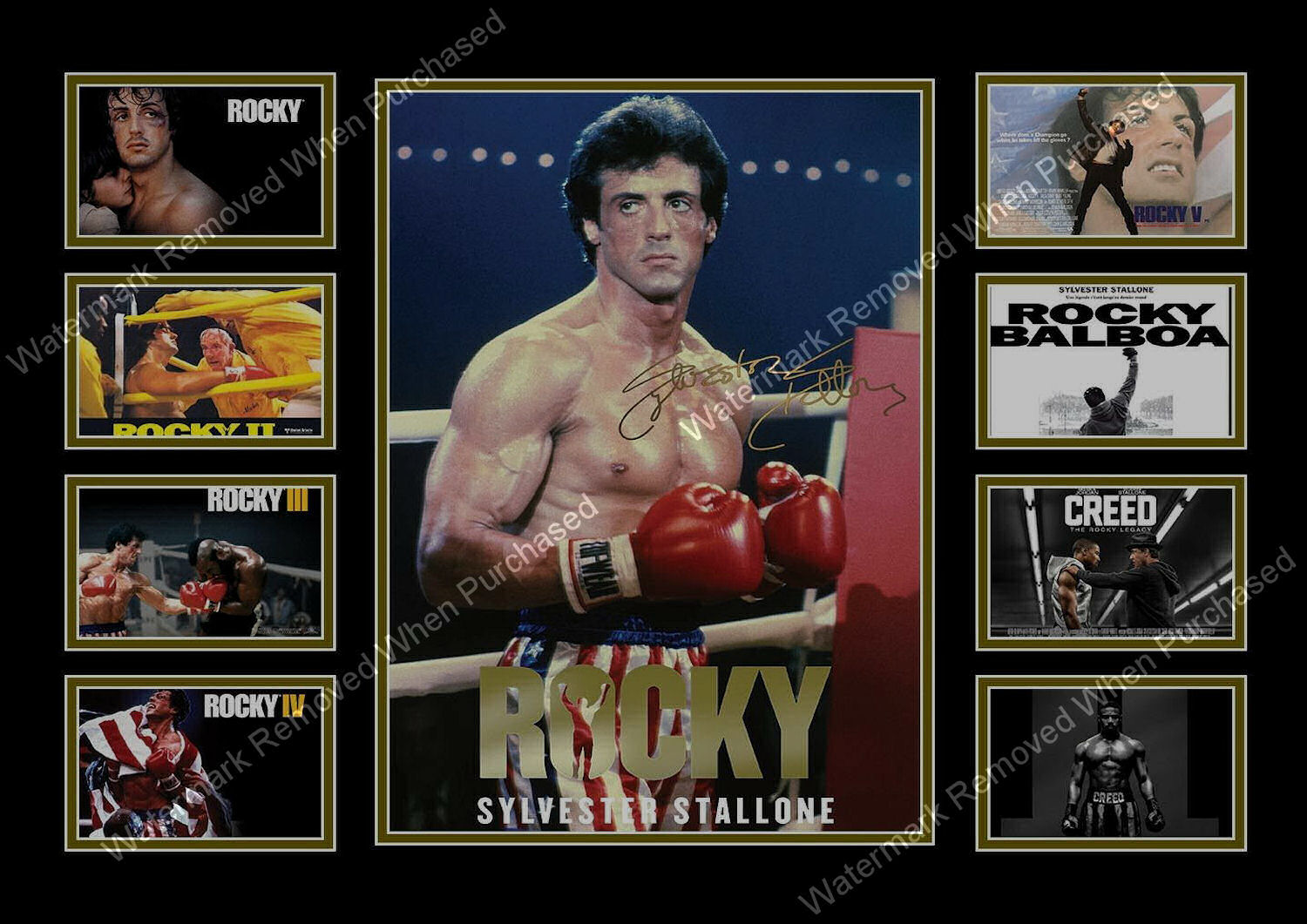 Sylvester Stallone 7 Movie Signed Print Designs Multi Buy MEGA Offer Rocky Rambo Jpeg Downloads - Image 3