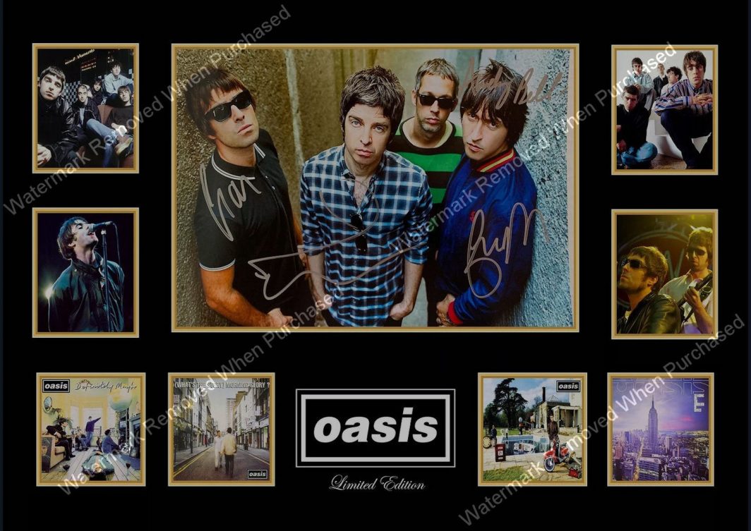 Oasis Signed Liam & Noel Gallagher Instant Jpeg Download For Home Self Printing