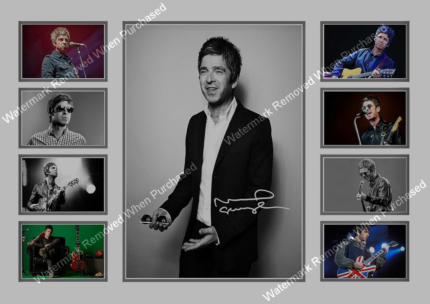 Oasis Signed Noel Gallagher Instant Jpeg Download For Home Self Printing