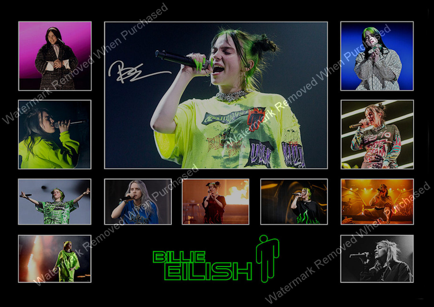 Billie Eilish Signed Instant Download For Home Printing