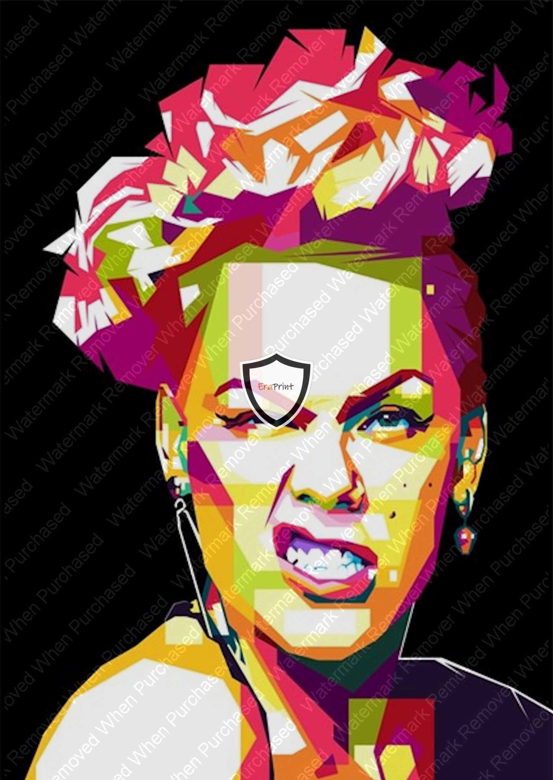 Pink Creative Art A4 / A3 Music Poster Memorabilia Jpeg Download