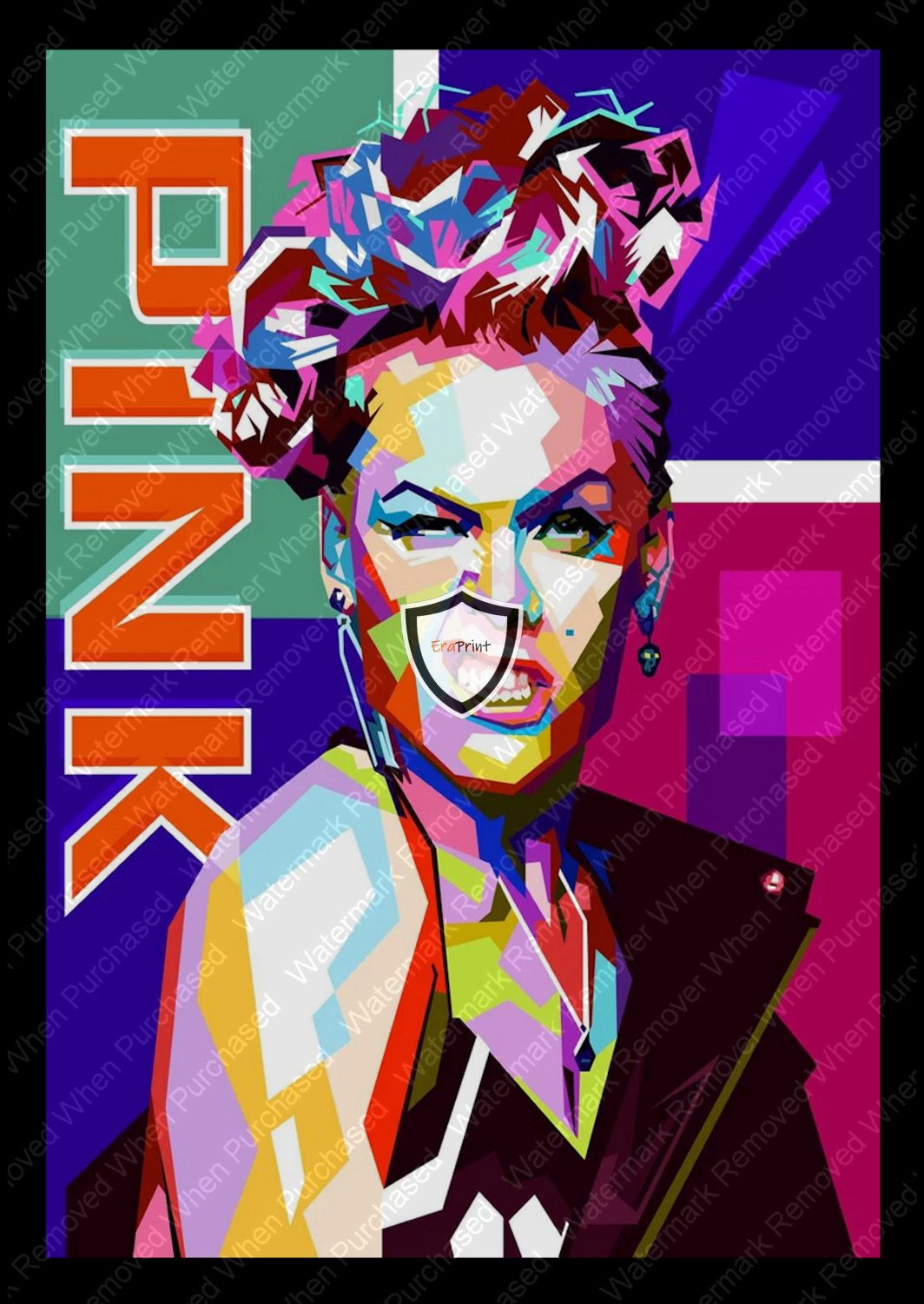 Pink Creative Art A4 / A3 Music Poster Memorabilia Jpeg Download