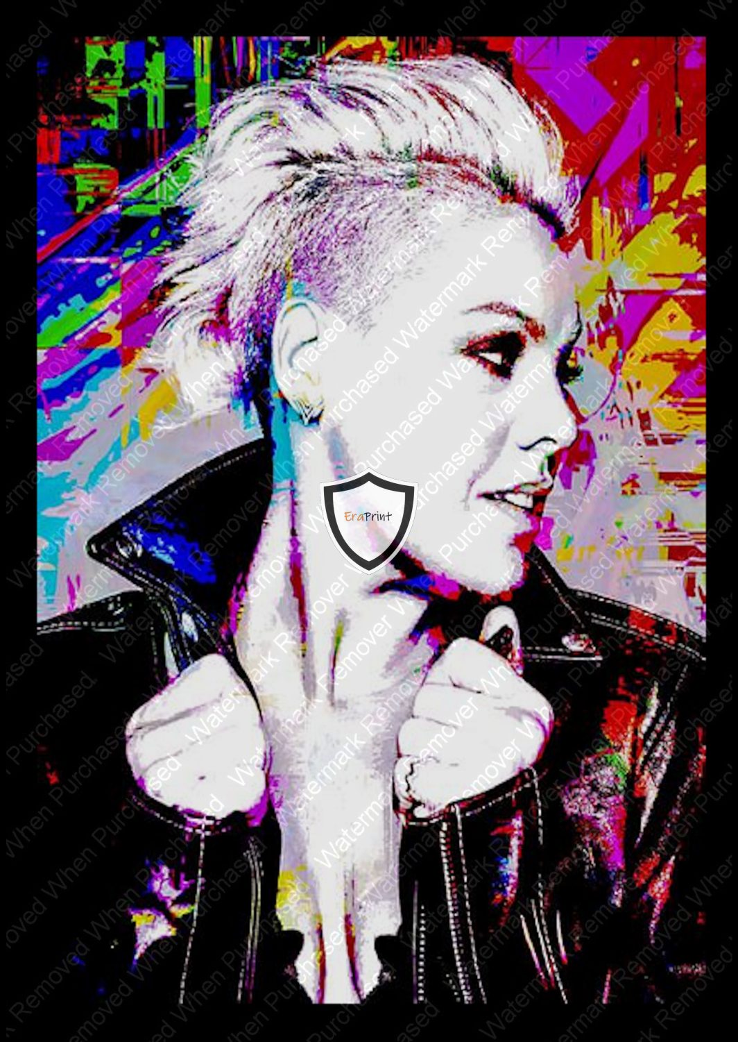 Pink Creative Art Music Poster Memorabilia Jpeg Download A4 / A3 Printing