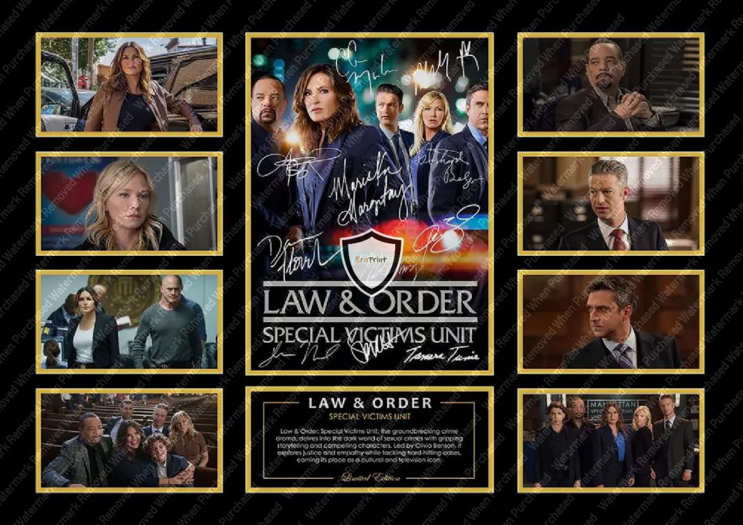 Law & Order Special Victims Unit Cast Signed Limited Edition A4 Print jpg Download