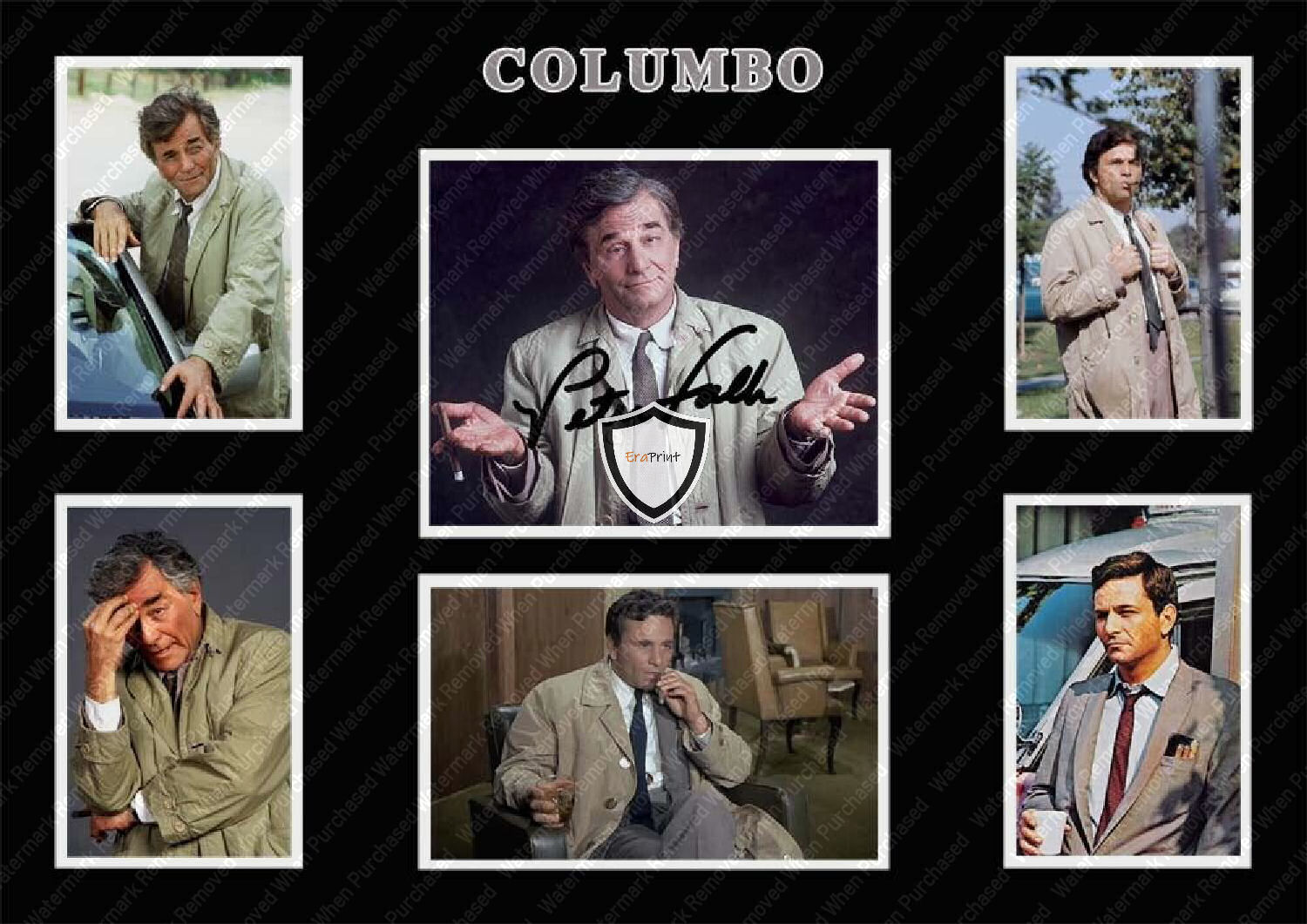 Columbo TV Series Signed Peter Falk A4 jpg Download
