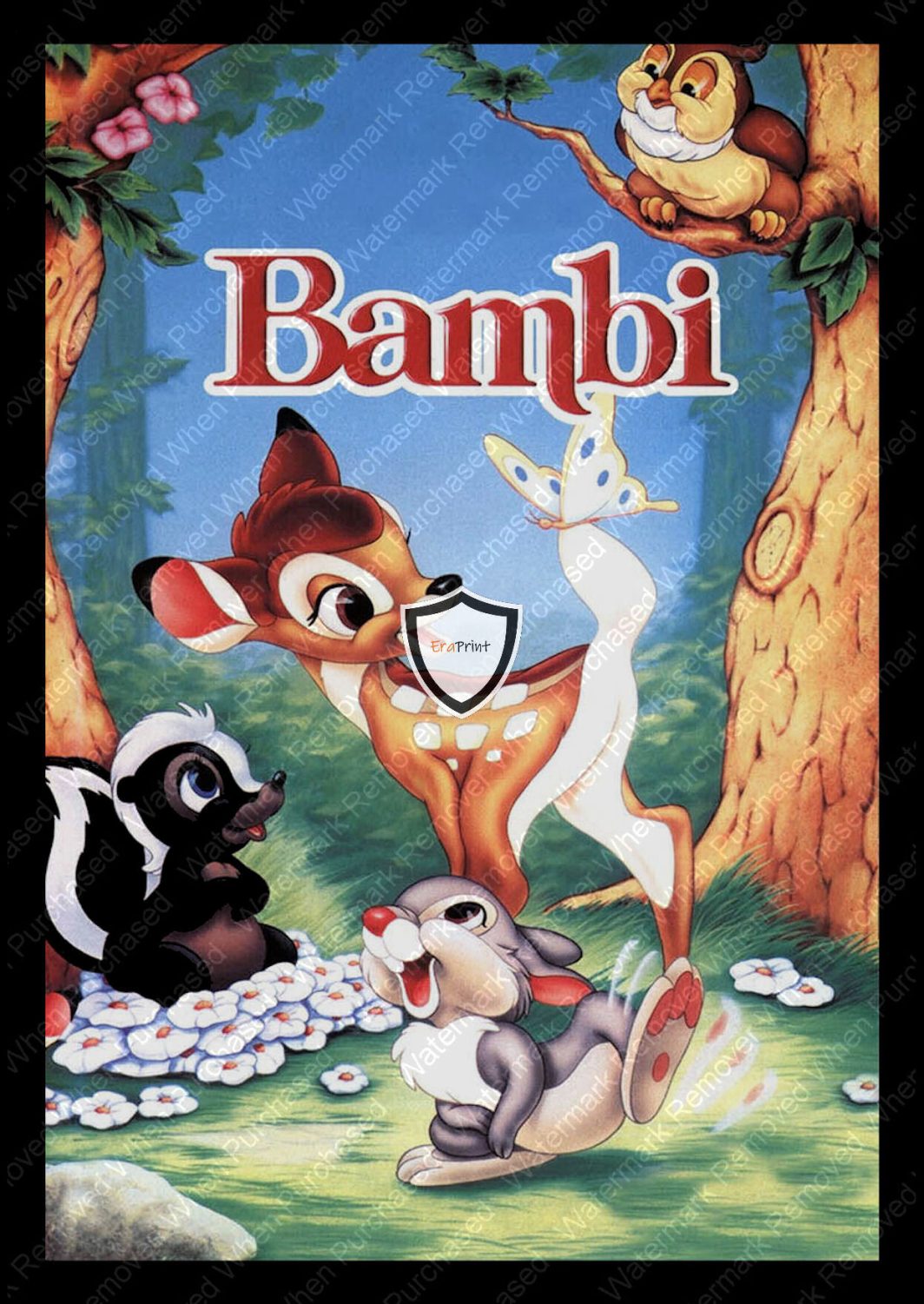 Bambi (1942) Poster Instant Self  A3 & A4 Print Jpeg Download