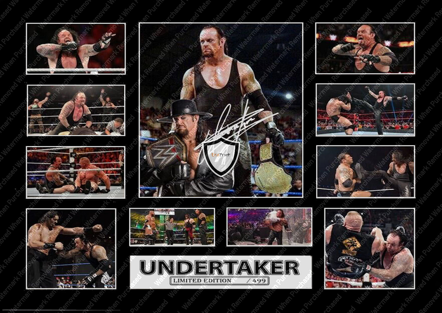 The Undertaker Signed WWE Memorabilia Photo Print
