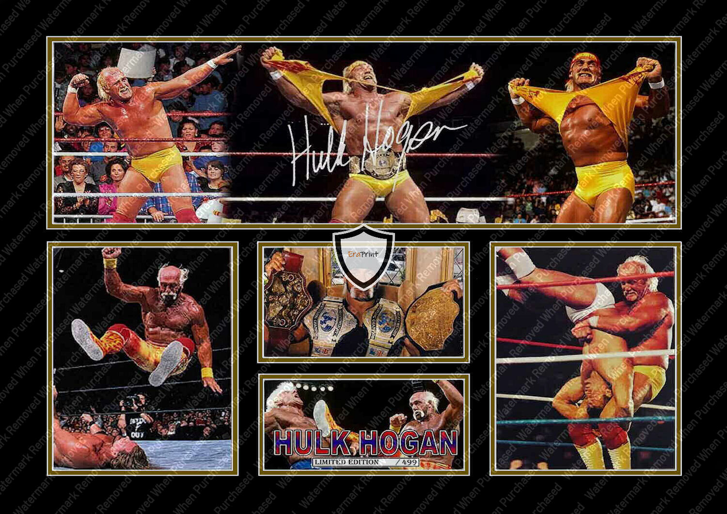 Hulk Hogan Signed Wrestling Memorabilia A4 Photo Print