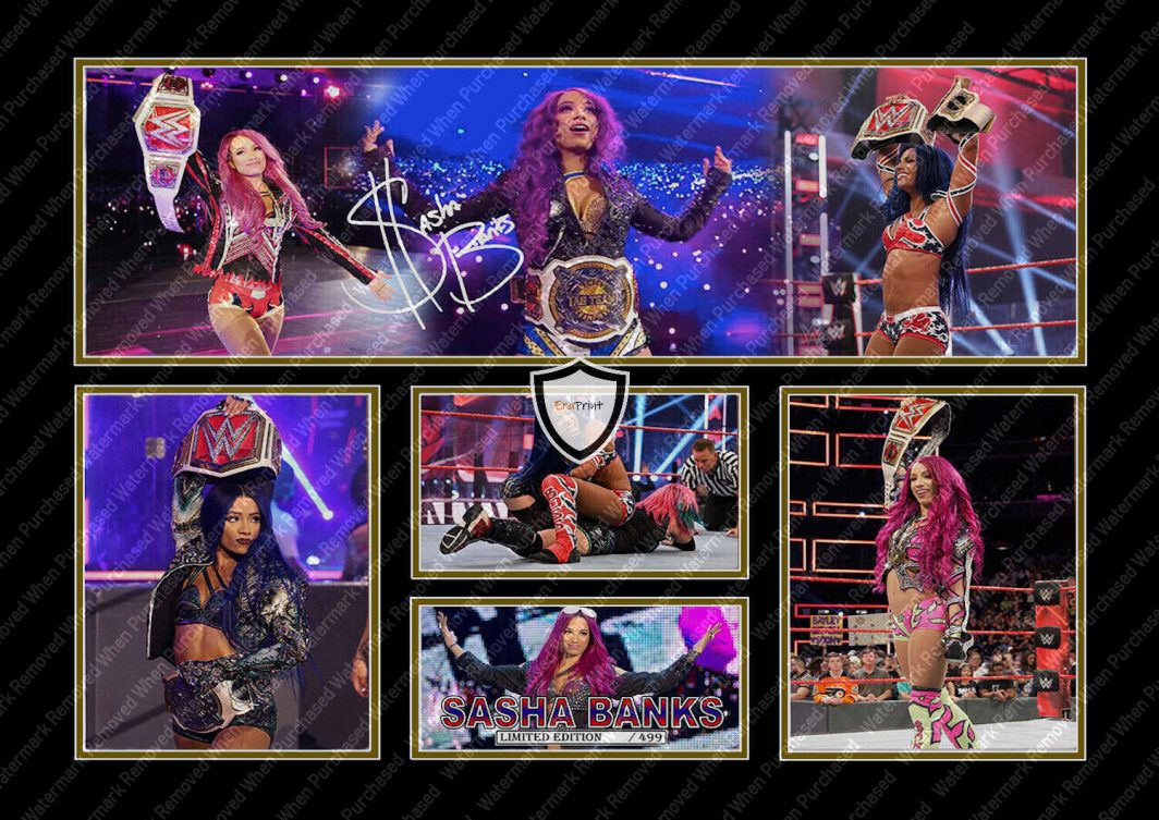 Sasha Banks Signed WWE Photo Print Wrestling Memorabilia Jpg Download
