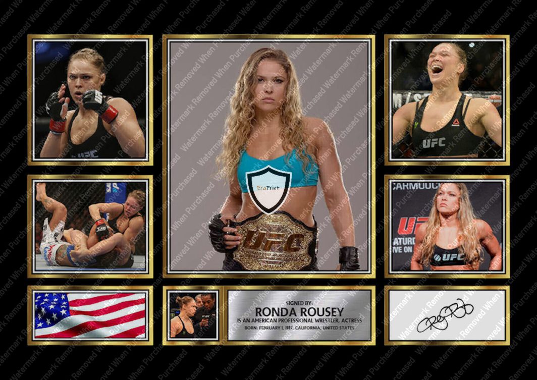 Ronda Rousey WWE Signed Photo Print Jpg Download Self Print Design