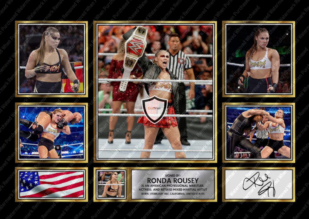 Ronda Rousey WWE Signed Photo Print Download Self Print