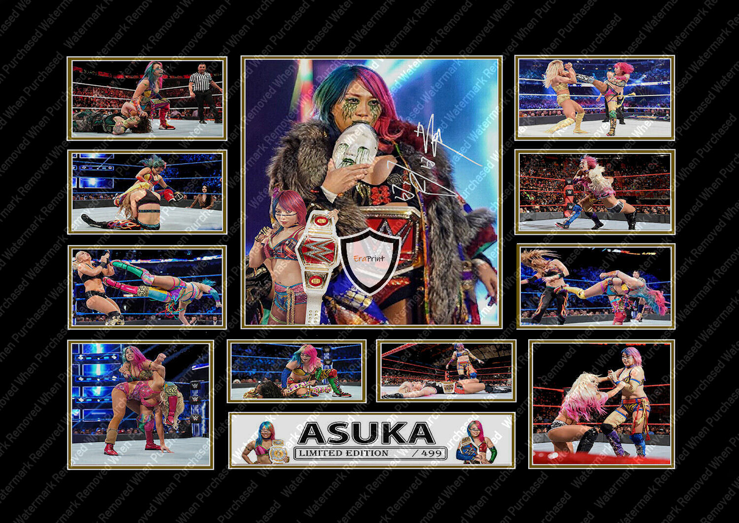 Asuka Autographed WWE Memorabilia Photo A4 Print Jpg Download