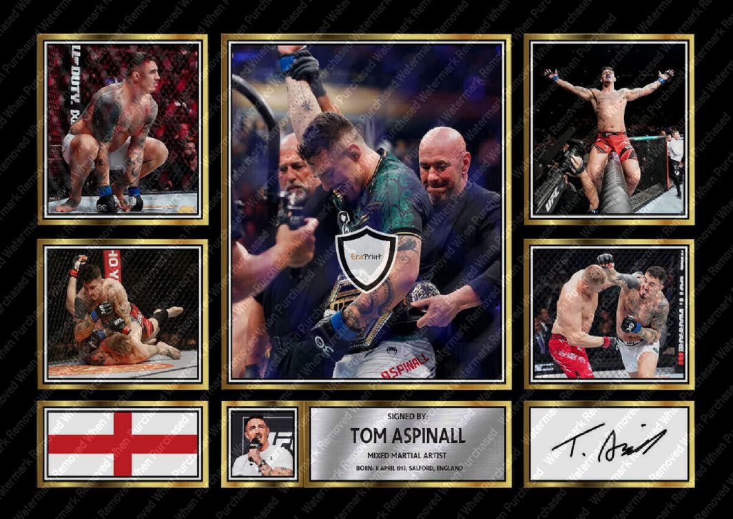 Tom Aspinall Signed UFC Memorabilia A4 Print Jpg Download