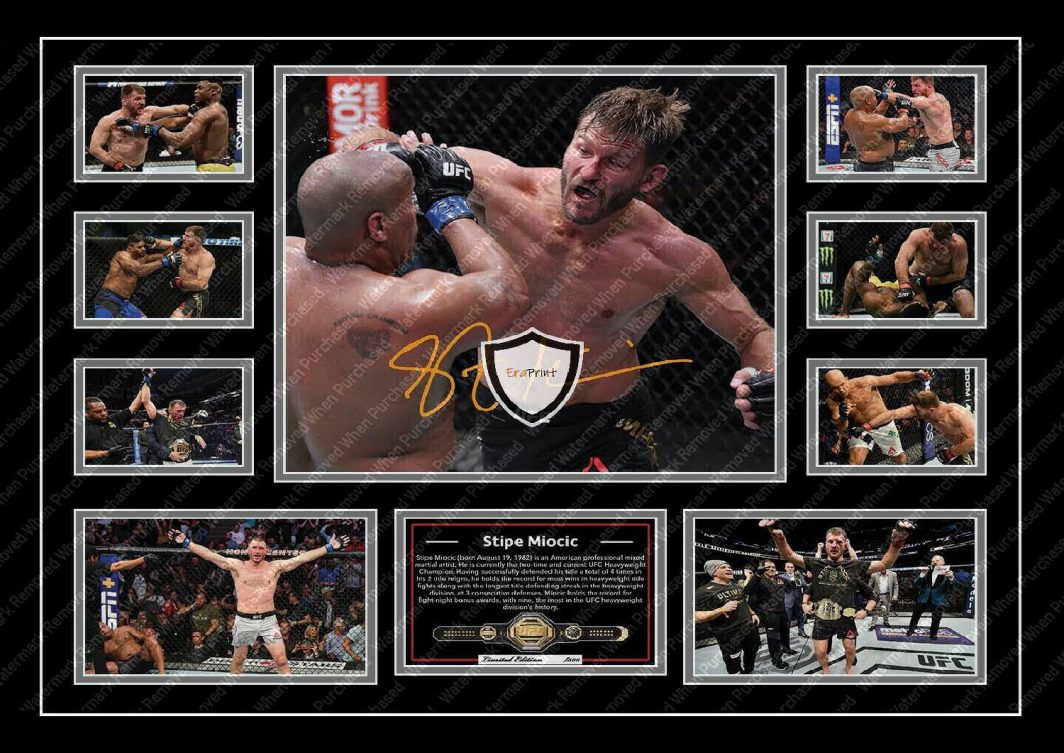 Stipe Miocic Autographed UFC Memorabilia Photo A4 Print Jpg