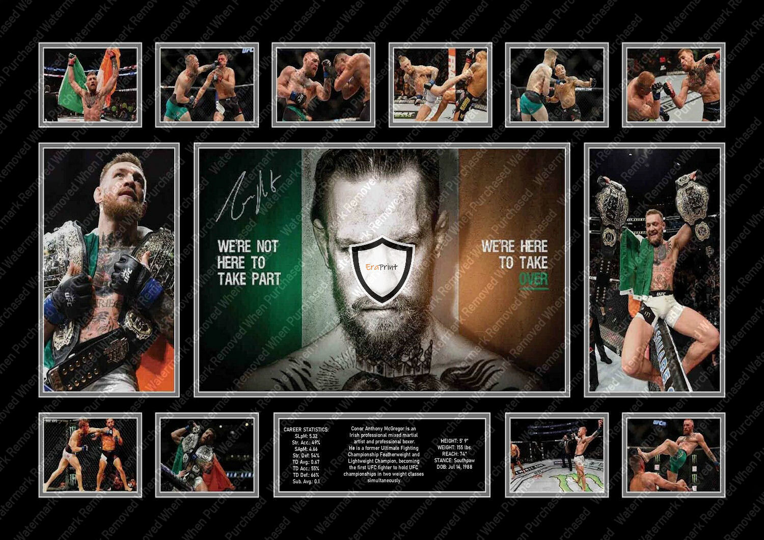 Conor McGregor Signed UFC Memorabilia Photo A4 Print Jpg Download