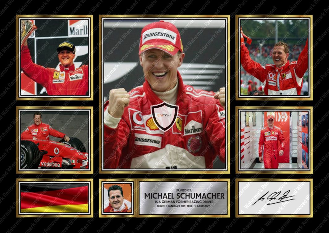Michael Schumacher Signed F1 Ferrari A4 Photo Print Download