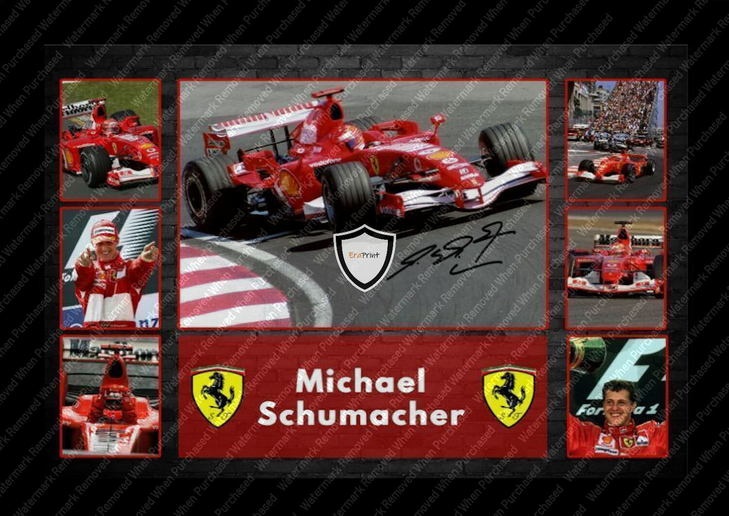 Michael Schumacher Signed F1 Ferrari A4 Photo Print Jpg Download