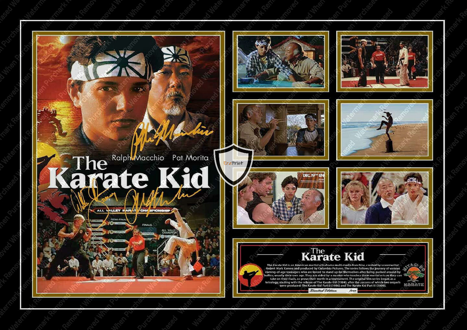 The Karate Kid Ralph Machio Movie Cast Signed A4 Photo Print