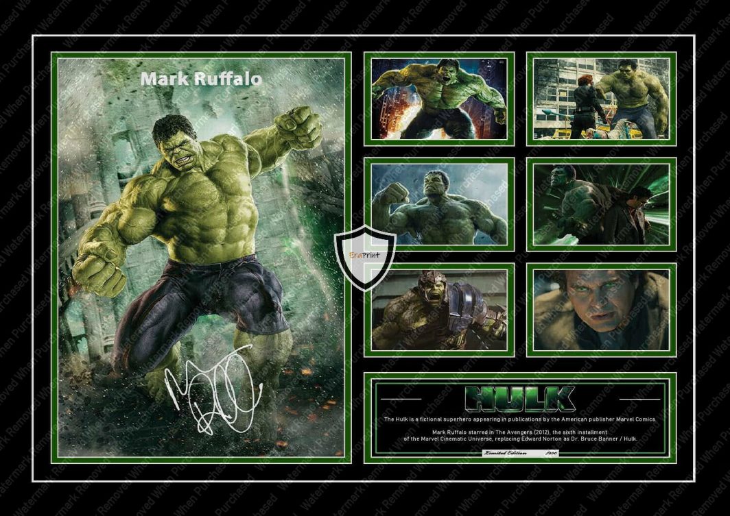 Hulk Mark Ruffalo Signed A4 Downloadable Jpg