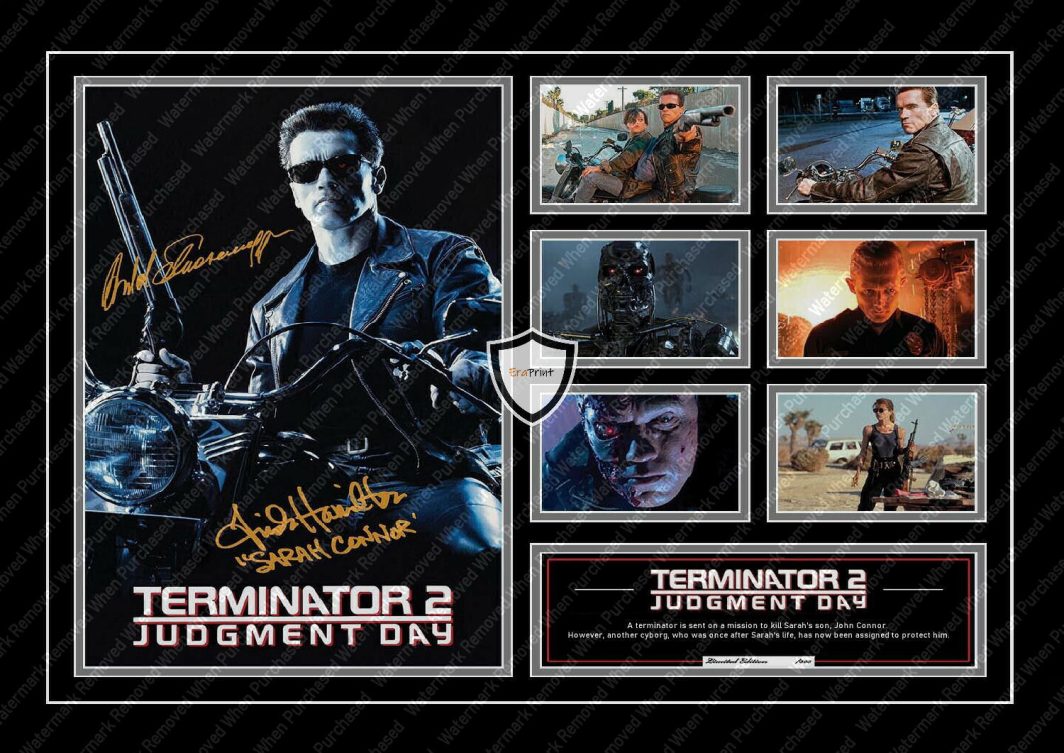 Terminator 2 Judgment Day (1991) Schwarzenegger Signed Movie Memorabilia Jpg