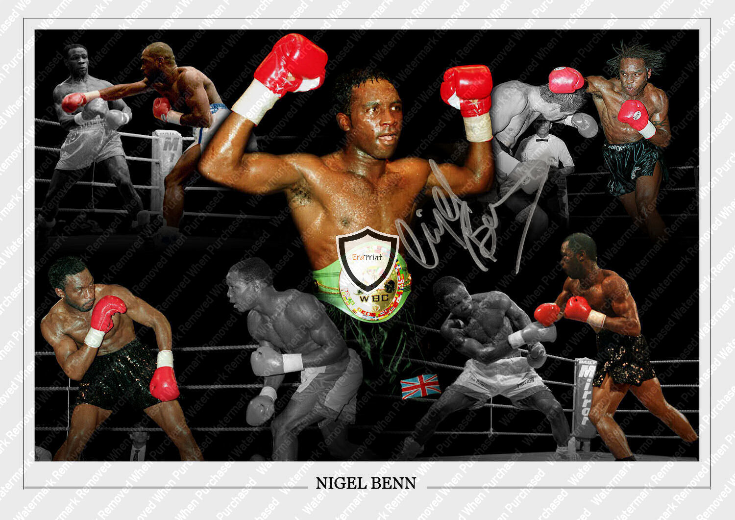 Nigel Benn Signed Boxing Memorabilia Jpg Download