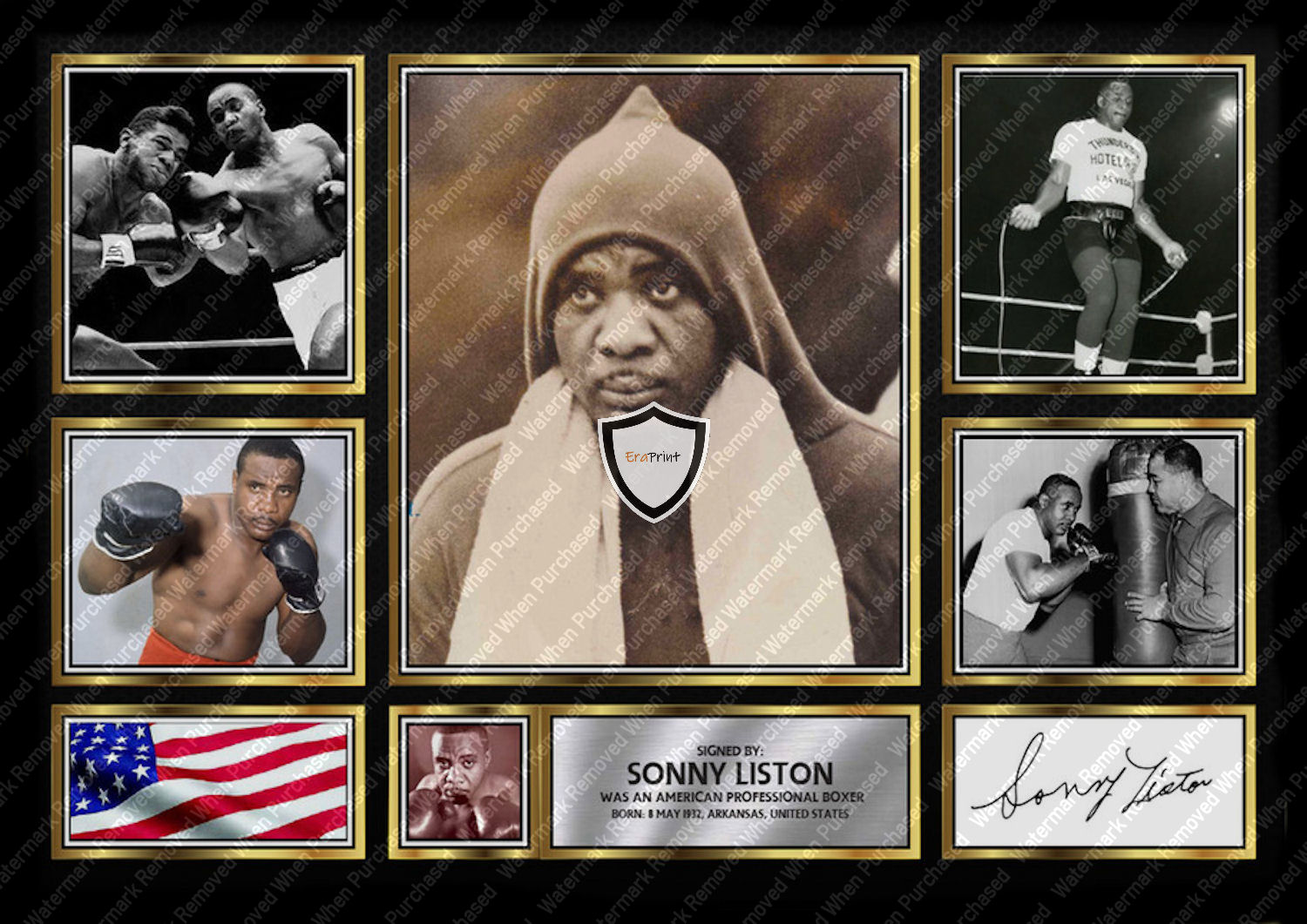 Sonny Liston Boxing A4 Memorabilia Signed jpeg Download