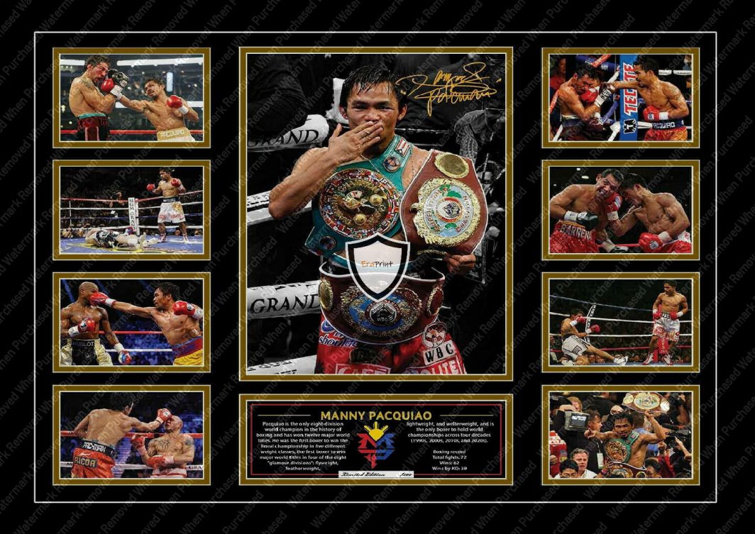 Manny Pacquiao "Pacman" Signed Boxing KO Memorabilia Download Self Print