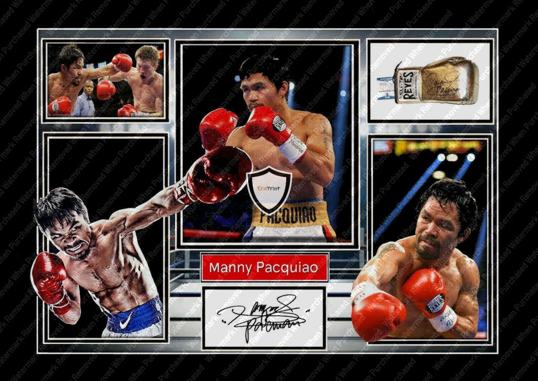 Manny Pacquiao "Pacman" Signed Boxing KO Memorabilia Download Self Print
