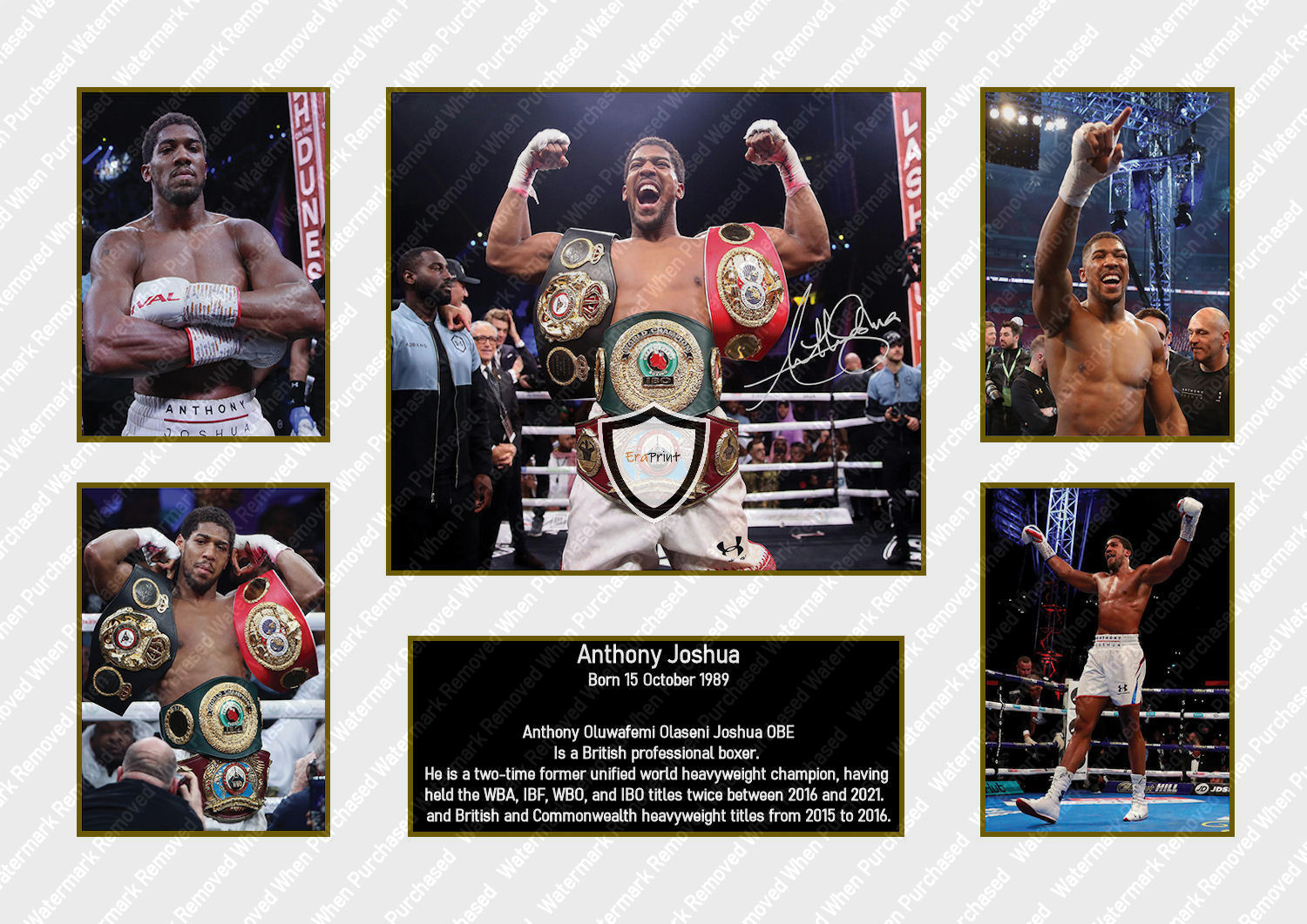 Anthony Joshua Signed Downloadable Memorabilia Print