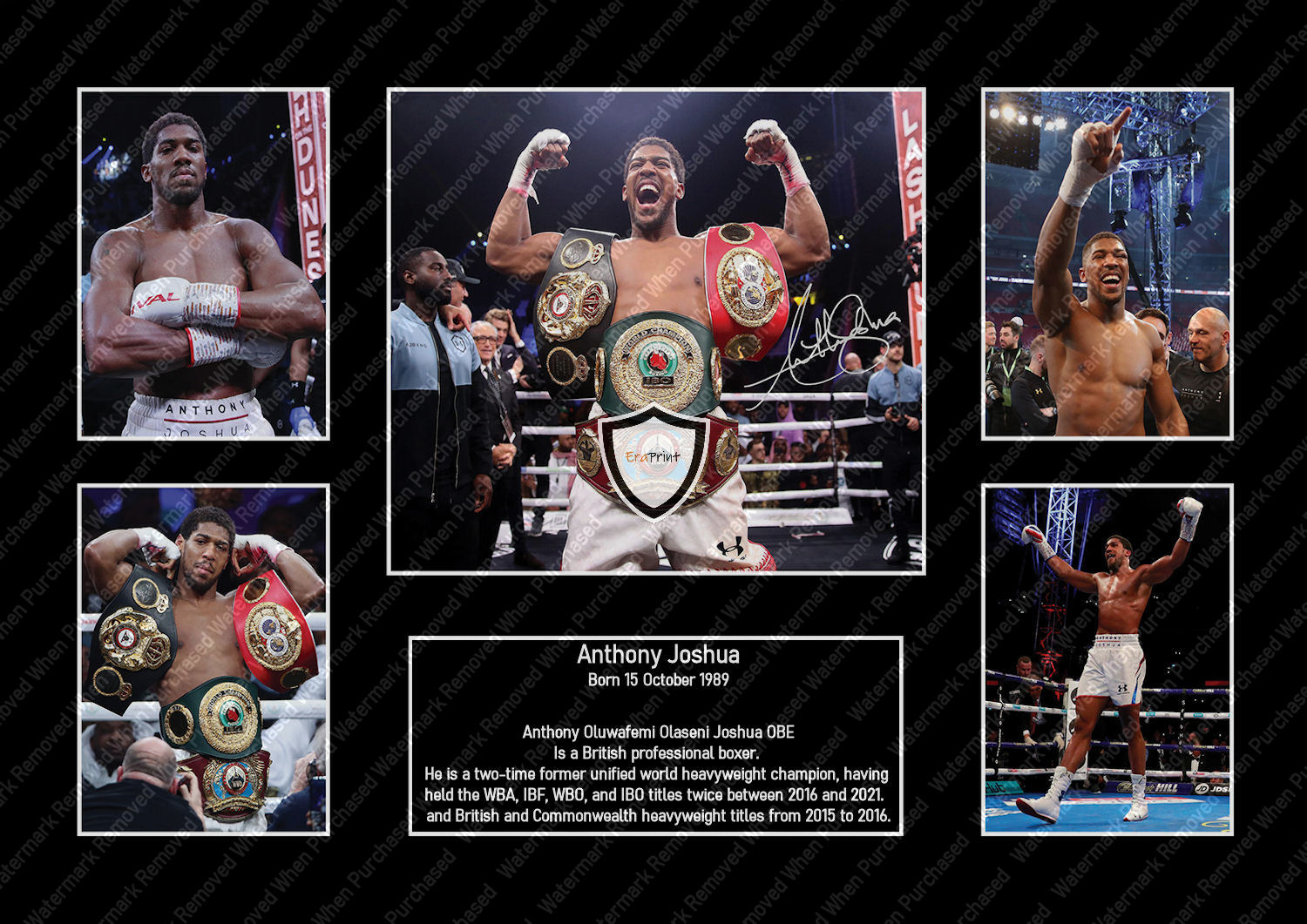 Anthony Joshua Signed Downloadable Memorabilia Print