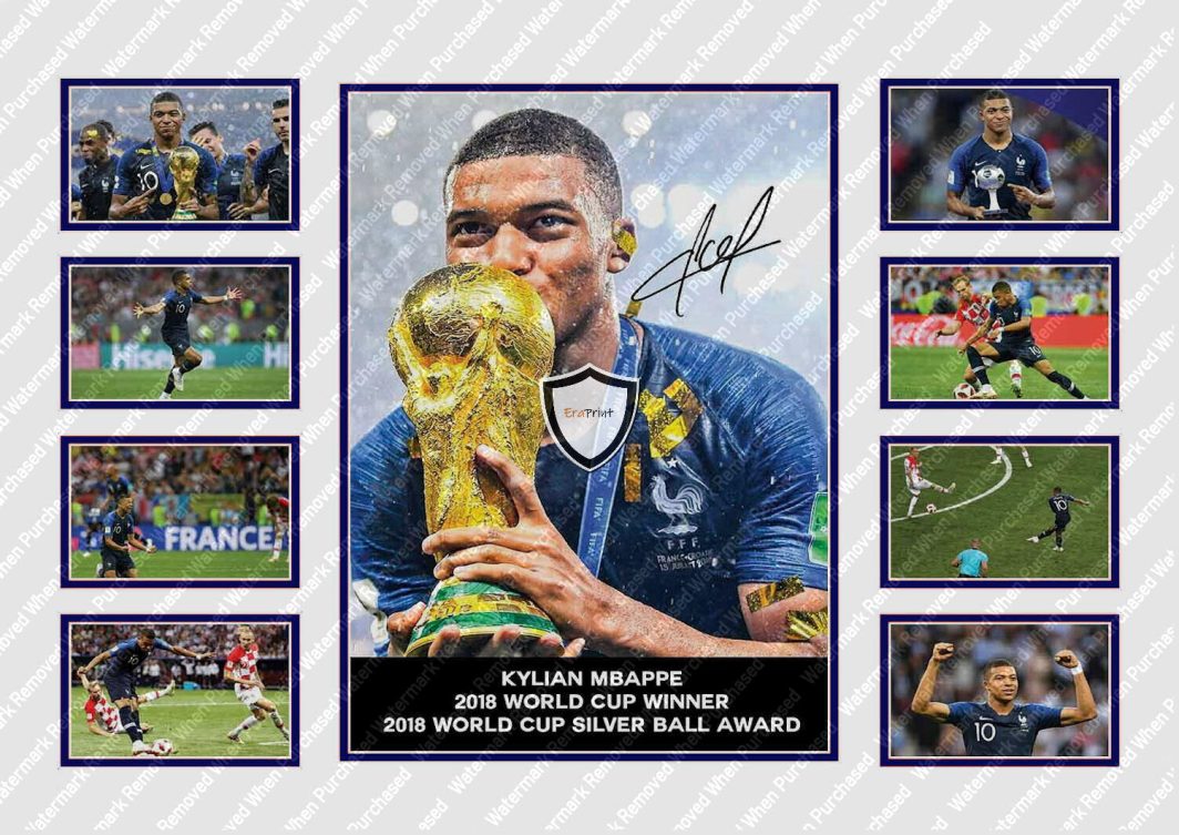 Kylian Mbappé France World Cup Signed Football Memorabilia Jpg Download