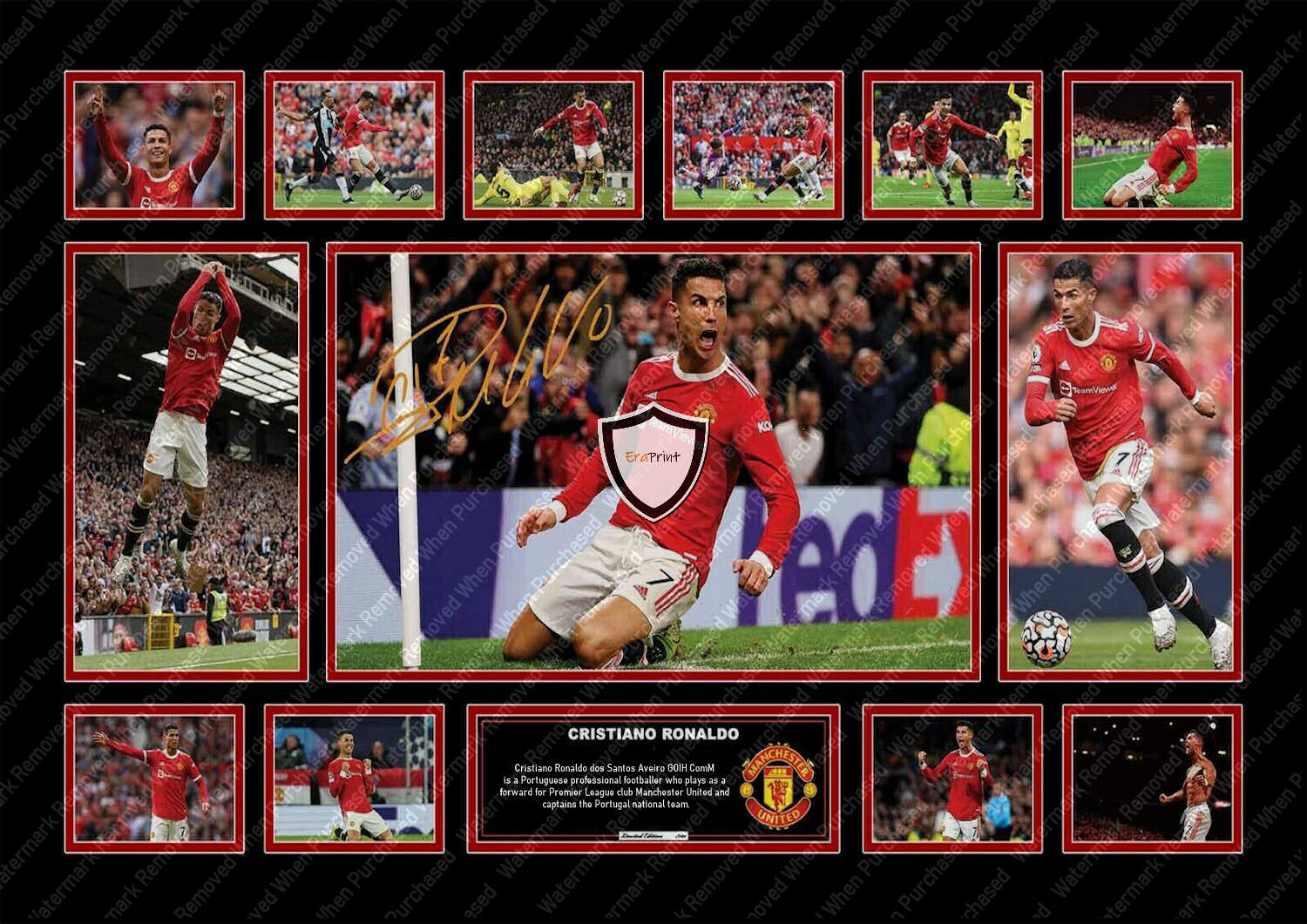 Christiano Ronaldo (2021/22) Manchester United Signed Football Memorabilia Jpg Download