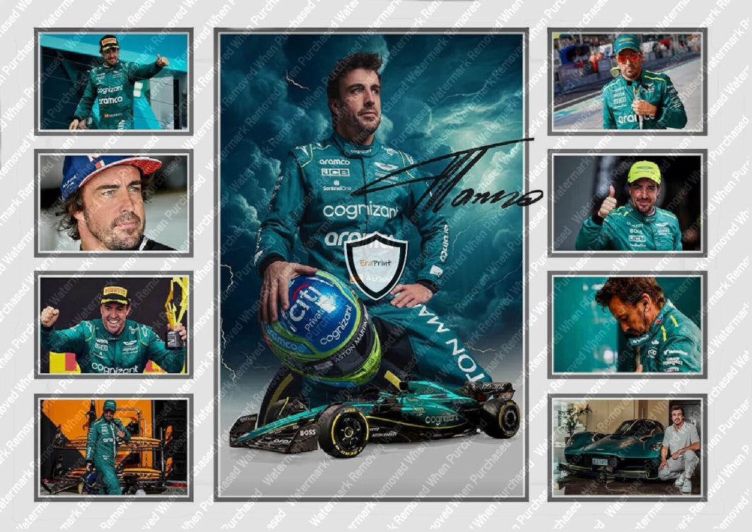 Fernando Alonso Signed Formula One Two Time World Champion JPG Instant Download
