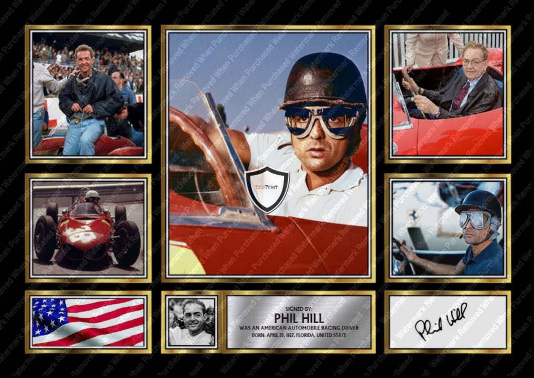Phil Hill (1950's - 60's) Signed Formula One A4 JPG Instant Download