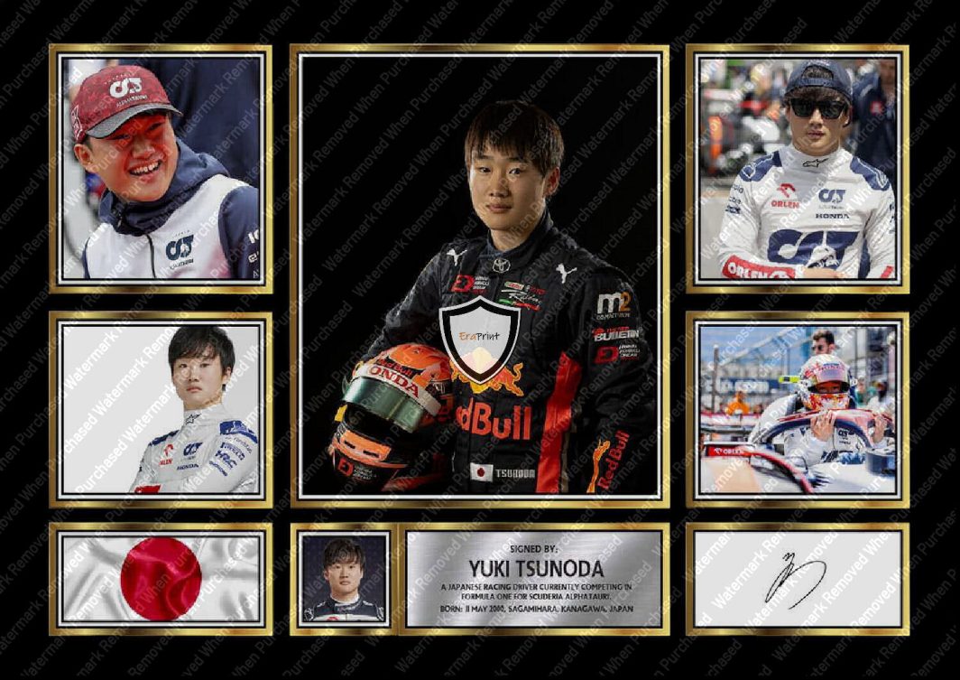 Yuki Tsunoda Signed F1 Red Bull Racing A4 Print JPG Instant Download